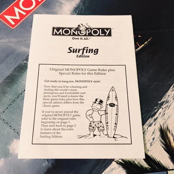 2003 Monopoly Surfing Edition Board Game Complete - Picture 14 of 16